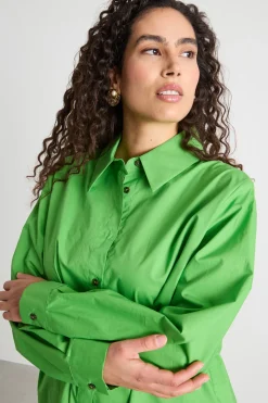 Casacca in popeline - Verde