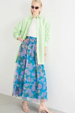 Casacca in shantung - Verde