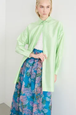 Casacca in shantung - Verde