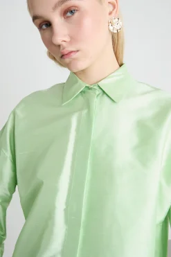 Casacca in shantung - Verde
