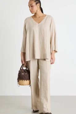 Casacca in tela di lino - Beige