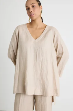 Casacca in tela di lino - Beige