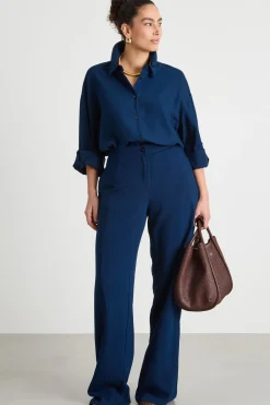 Casacca in tessuto armaturato - Blu