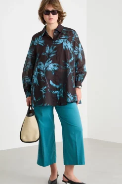 Casacca in voile - Marrone Azzurro