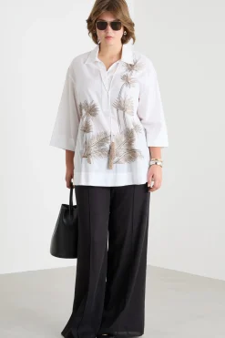 Casacca in voile ricamato - Bianco