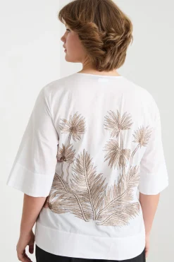 Casacca in voile ricamato - Bianco