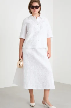 Casacca jacquard - Bianco