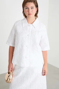 Casacca jacquard - Bianco