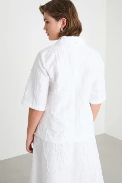 Casacca jacquard - Bianco