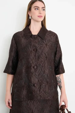 Casacca jacquard - Marrone