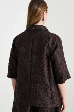 Casacca jacquard - Marrone