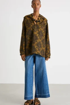 Casacca jacquard - Oro Nero