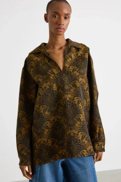Casacca jacquard - Oro Nero
