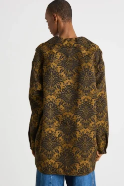 Casacca jacquard - Oro Nero