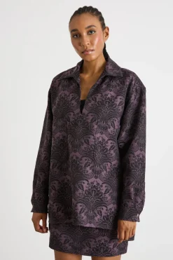 Casacca jacquard - Viola