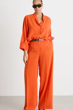 Casacca morbida con maniche ampie - Arancione