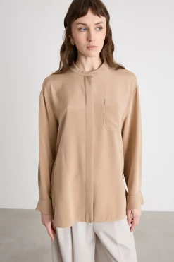 Casacca sahariana con spacchi - Cammello