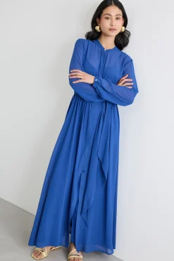 Chemisier in georgette - Blu