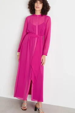 Chemisier in georgette - Fuxia