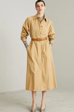 Chemisier in twill antigoccia - Beige