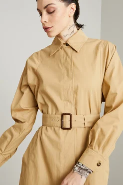 Chemisier in twill antigoccia - Beige