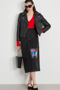 Chiodo in pelle - Nero