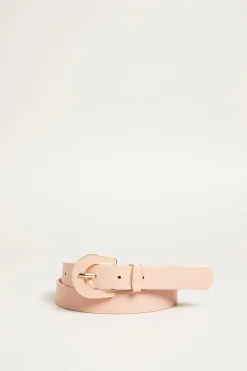 Cintura con fibbia laccata - Rosa