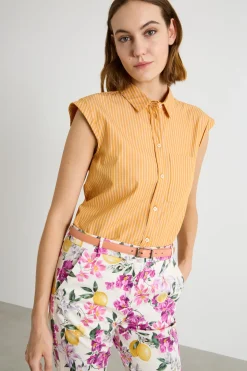 Cintura double-face in pelle - Rosa