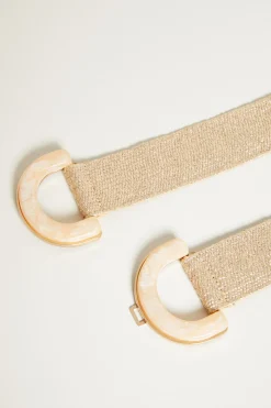 Cintura effetto rafia - Beige
