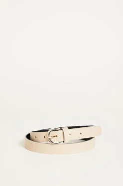 Cintura in pelle - Beige