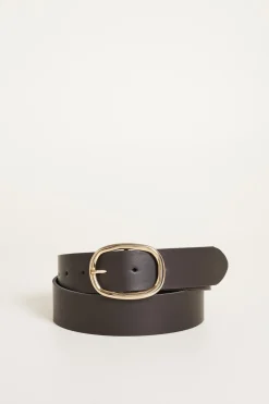 Cintura in pelle - Marrone Scuro