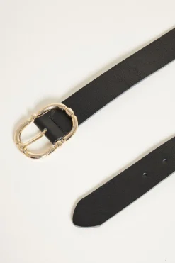 Cintura in pelle - Nero