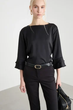 Cintura in pelle - Nero