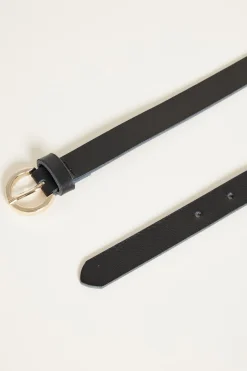 Cintura in pelle - Nero