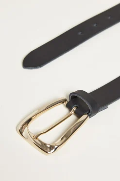 Cintura in pelle - Nero