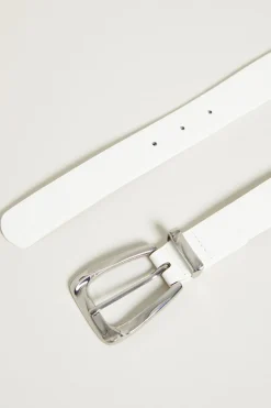 Cintura in tessuto spalmato - Bianco