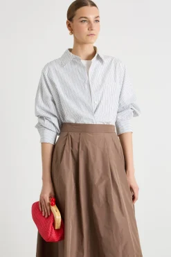Clutch con maxi boules - Rosso