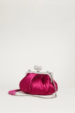 Clutch in raso - Fuxia