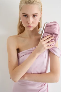 Clutch in raso - Rosa