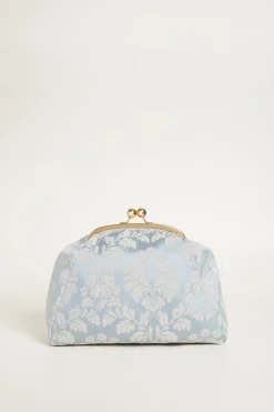 Clutch in tessuto jacquard - Azzurro