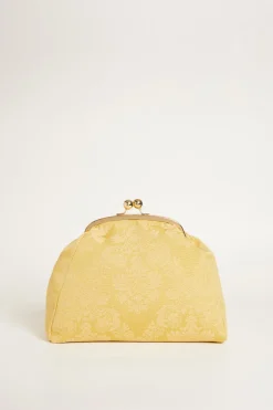 Clutch in tessuto jacquard - Giallo