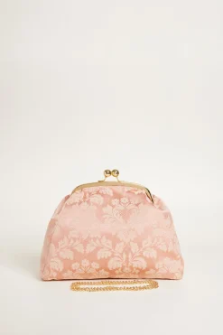 Clutch in tessuto jacquard - Rosa
