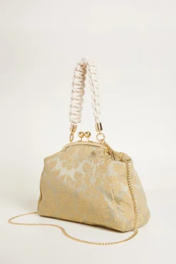 Clutch in tessuto jacquard - Verde