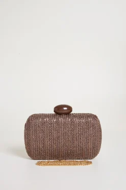 Clutch intrecciata - Marrone