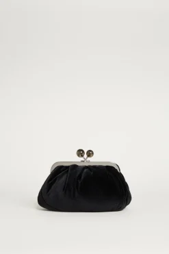 Clutch in velluto - Nero