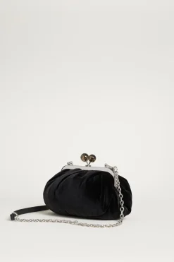 Clutch in velluto - Nero