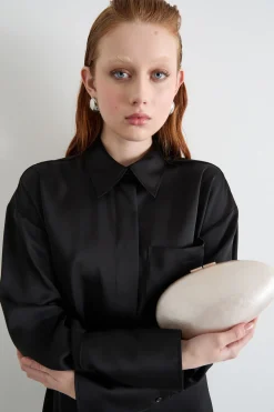 Clutch ovale - Bianco