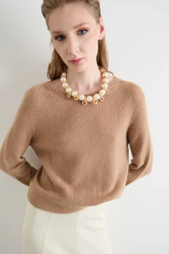Collana con maxi boule - Oro Bianco