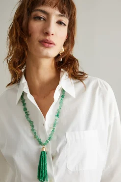 Collana con nappa - Verde
