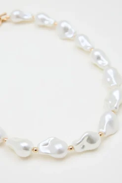 Collana di perline barocche - Bianco